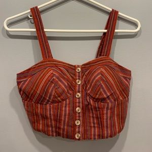 Striped Cropped Tank Top